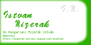 istvan mizerak business card