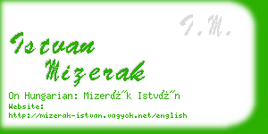 istvan mizerak business card